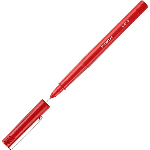 [7107345] INITIATIVE FINELINER PEN 0.4MM RED