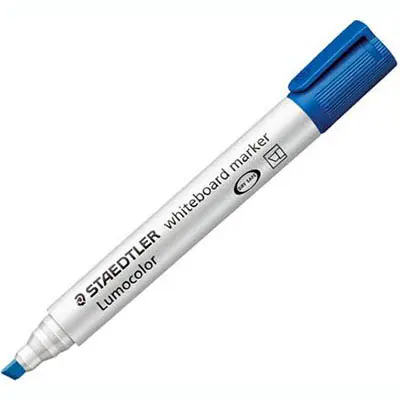 [7051337] STAEDTLER 351 LUMOCOLOR WHITEBOARD MARKER CHISEL BLUE