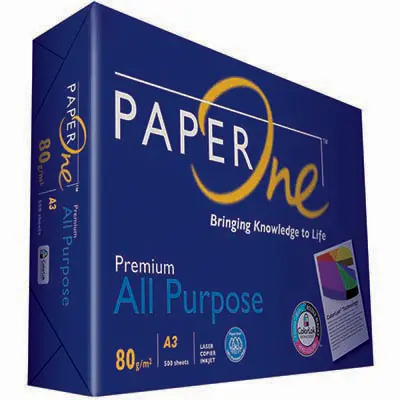 [7007009] PAPERONE A3 ALL PURPOSE COPY PAPER 80GSM WHITE PACK 500 SHEETS