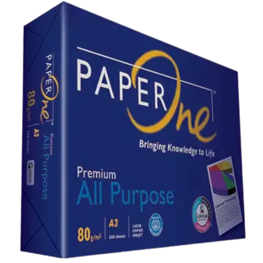[7007009] PAPERONE A3 ALL PURPOSE COPY PAPER 80GSM WHITE PACK 500 SHEETS