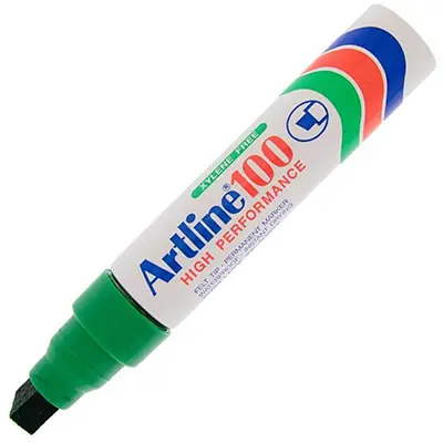 [7004620] ARTLINE 100 PERMANENT MARKER CHISEL 12MM GREEN