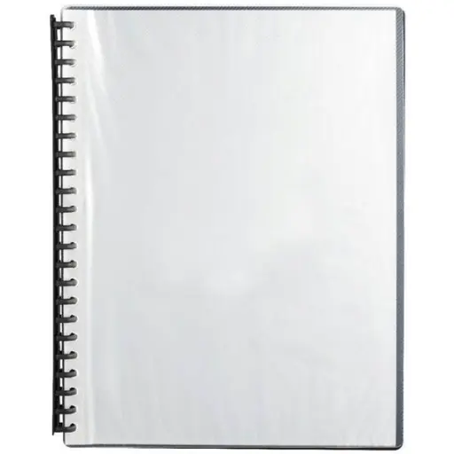 [7009116] MARBIG DISPLAY BOOK REFILLABLE 20 POCKET A4 CLEAR/BLACK