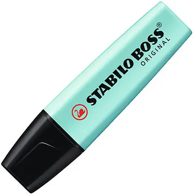 [7071627] STABILO BOSS HIGHLIGHTER CHISEL PASTEL TOUCH OF TURQUOISE