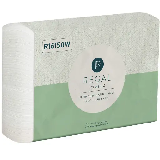 [7009882] REGAL ECONOMY INTERLEAVED HAND TOWEL 220 X 230MM 150 SHEETS