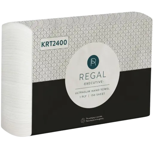 [7025078] REGAL EXECUTIVE TAD ULTRASLIM HAND TOWEL 1 PLY 240 X 210MM PACK 150