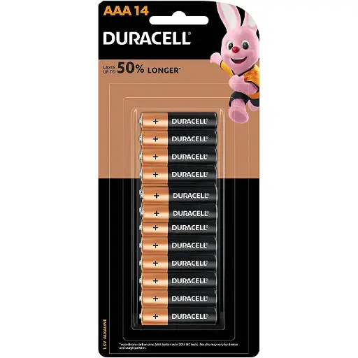 [7109890] DURACELL COPPERTOP ALKALINE AAA BATTERY PACK 14