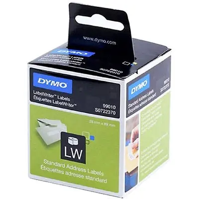 [7007003] DYMO 99010 LW ADDRESS LABELS 89 X 28MM WHITE ROLL 130 BOX 2