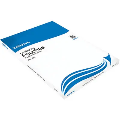 [7057044] INITIATIVE LAMINATING POUCH 80 MICRON A3 CLEAR PACK 100