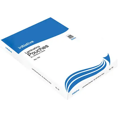 [7057041] INITIATIVE LAMINATING POUCH 100 MICRON A5 CLEAR PACK 100