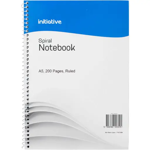 [7107389] INITIATIVE SPIRAL NOTEBOOK SIDE BOUND 200 PAGE A5