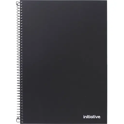 [7070969] INITIATIVE PREMIUM SPIRAL NOTEBOOK WITH PP COVER AND POCKET SIDEBOUND 120 PAGE A4