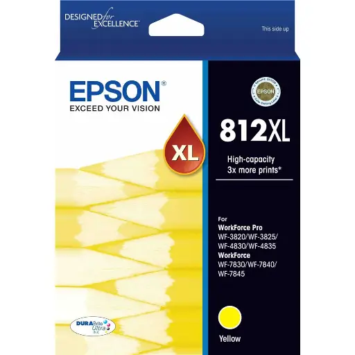 [7100497] EPSON 812XL INK CARTRIDGE HIGH YIELD YELLOW