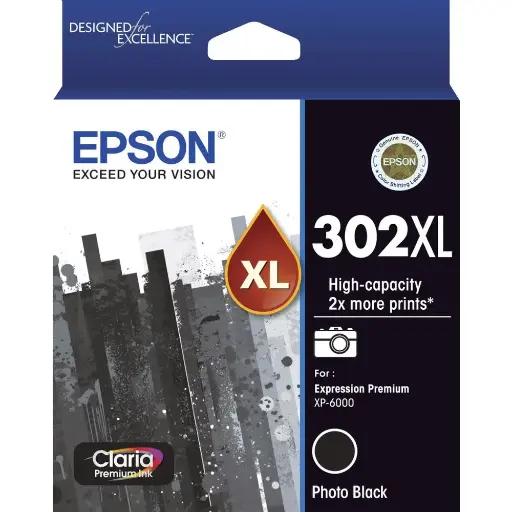 [7072237] EPSON 302XL INK CARTRIDGE HIGH YIELD PHOTO BLACK