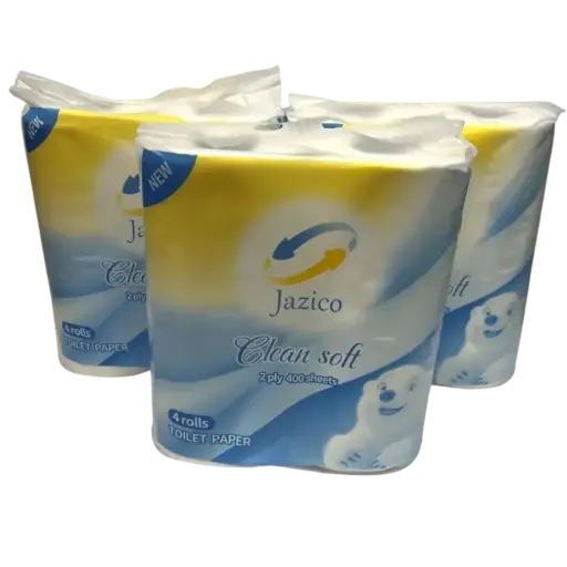 [JAZICO7010818] JAZICO PREMIUM TOILET ROLL 2-PLY 400 SHEET WHITE PACK 4