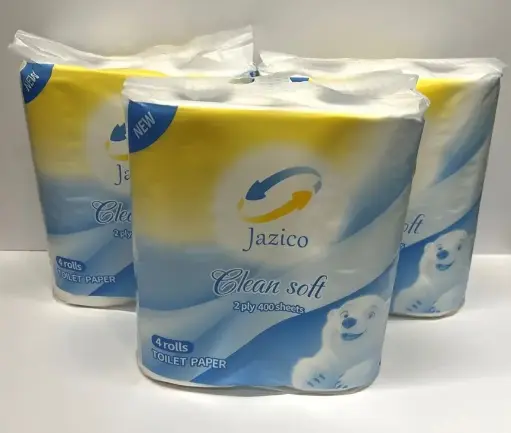[JAZICO7010818] JAZICO PREMIUM TOILET ROLL 2-PLY 400 SHEET WHITE PACK 4
