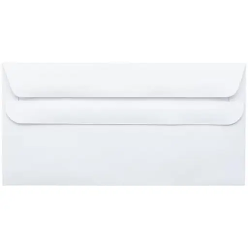 [JAZ614020] JAZICO DL ENVELOPES WALLET PLAINFACE STRIP SEAL 80GSM 110 X 220MM WHITE PACK 50