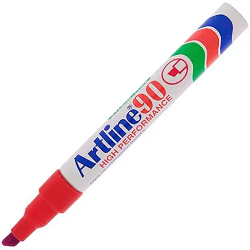 [7006257] ARTLINE 90 PERMANENT MARKER CHISEL 2-5MM RED