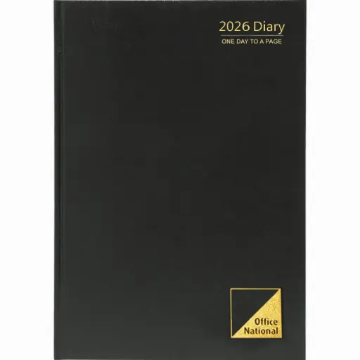 [7000134] OFFICE NATIONAL DIARY DAY TO PAGE A4 BLACK