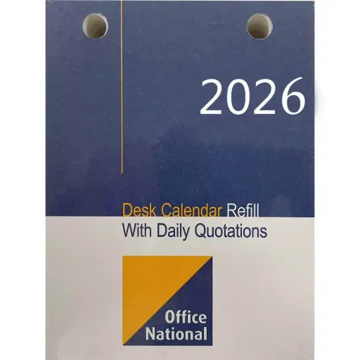 [7002247] OFFICE NATIONAL DESK CALENDAR REFILL SIDE PUNCH 2026