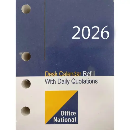 [7002247] OFFICE NATIONAL DESK CALENDAR REFILL SIDE PUNCH 2026