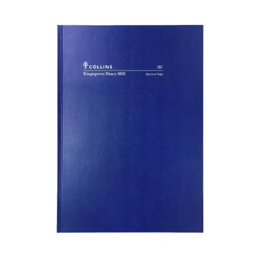 [7004712] COLLINS KINGSGROVE 181.P59 DIARY DAY TO PAGE A5 BLUE