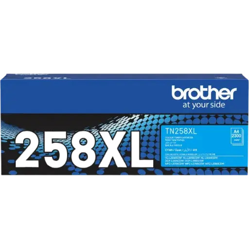 [7116177] BROTHER TN258XLC TONER CARTRIDGE HIGH YIELD CYAN