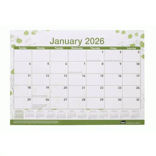 [7112046] SASCO 10702 ECO SMALL 297 X 210MM DESK PLANNER