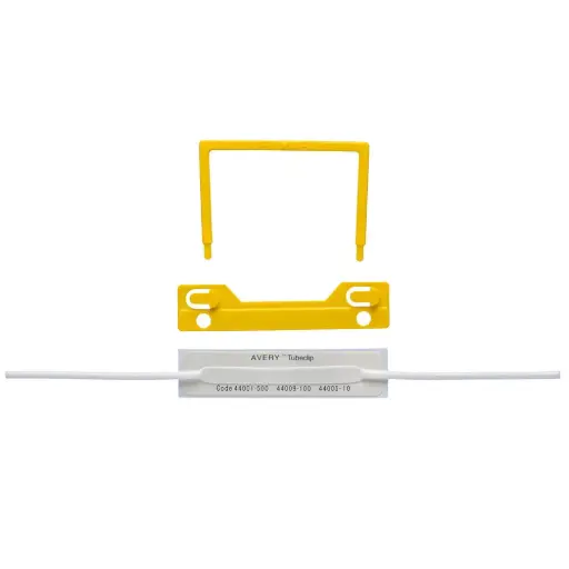 [7010576] AVERY 44009Y TUBECLIP FILE FASTENERS YELLOW BOX 100