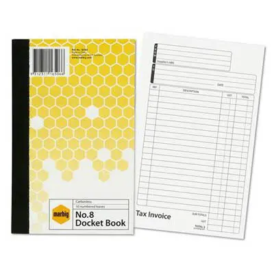 [7020834] MARBIG TAX INVOICE DOCKET BOOK 50 LEAF 125 X 200MM