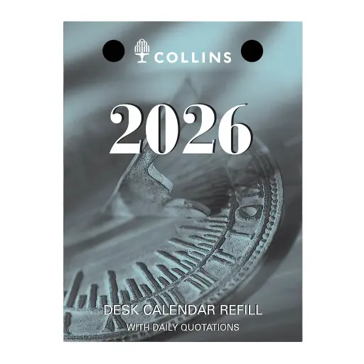 [7012249] COLLINS DESK CALENDAR DCRT REFILL DAY TO PAGE TOP PUNCH